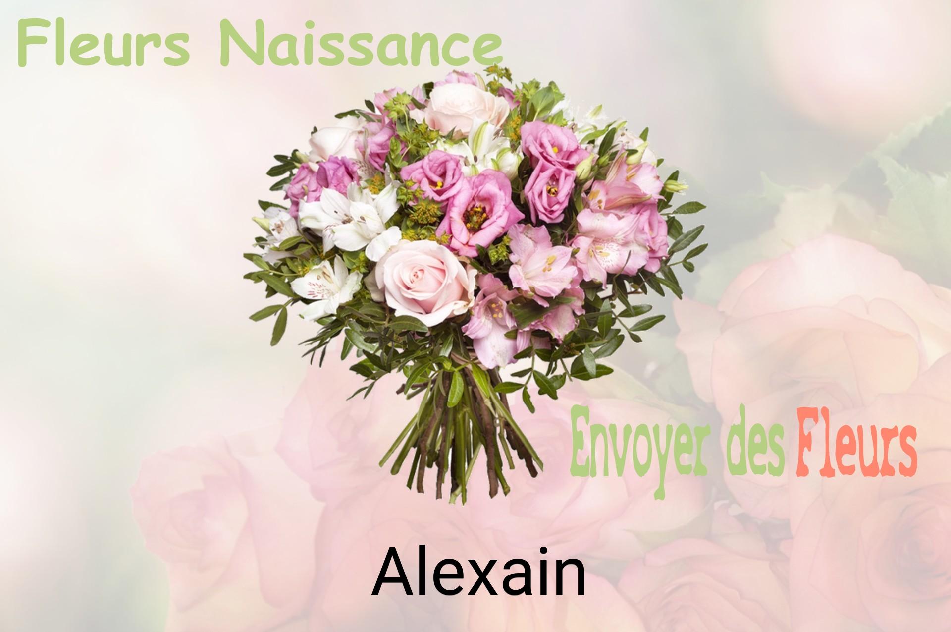 Bouquet de fleurs de naissance livré à Alexain